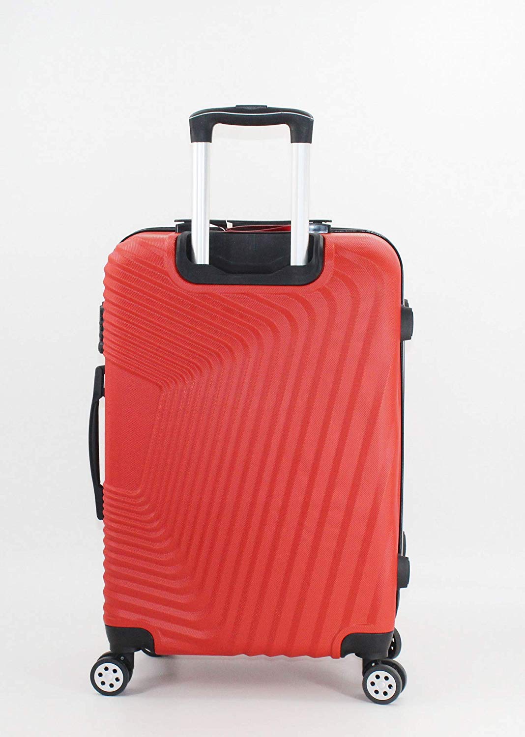 luggage travel trolley with 4 wheels 3 pieces set,red 9003